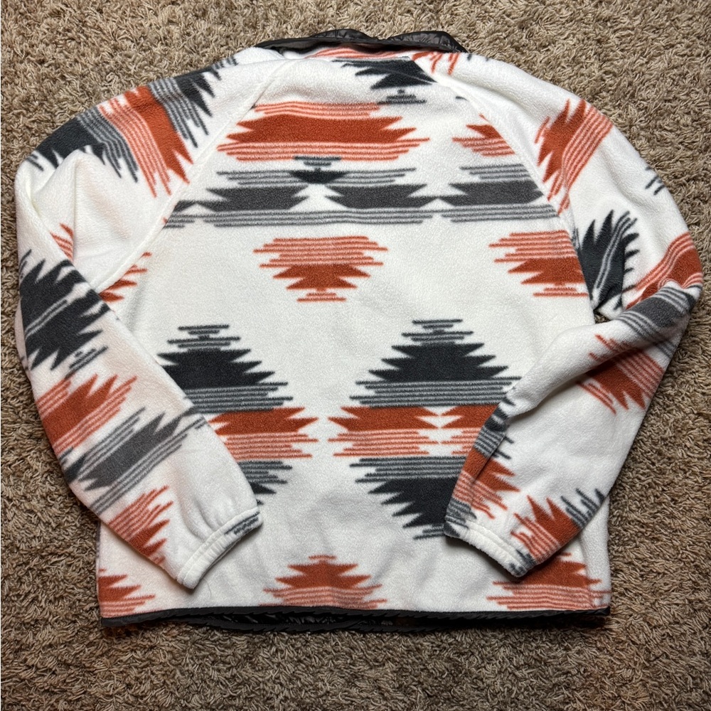 Boho Patterned Fleece Button Jacket - Picture 5 of 5